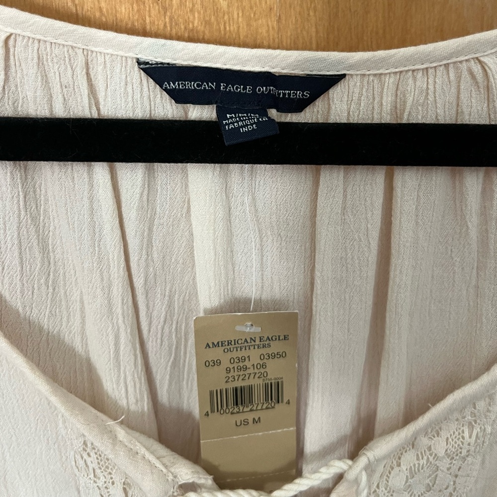 American Eagle Outfitters Cream Lace-Up Dress - Picture 2 of 4